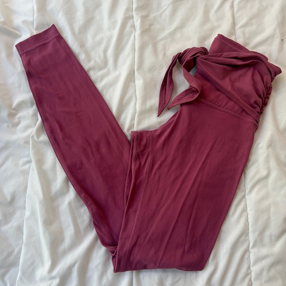 Lululemon Align Pant 28" *Wrap Waist Moss‎ Rose Size 4 LIMITED EDITION - Picture 1 of 8